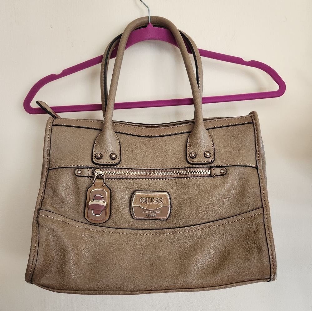 Guess purse handbag tan brown